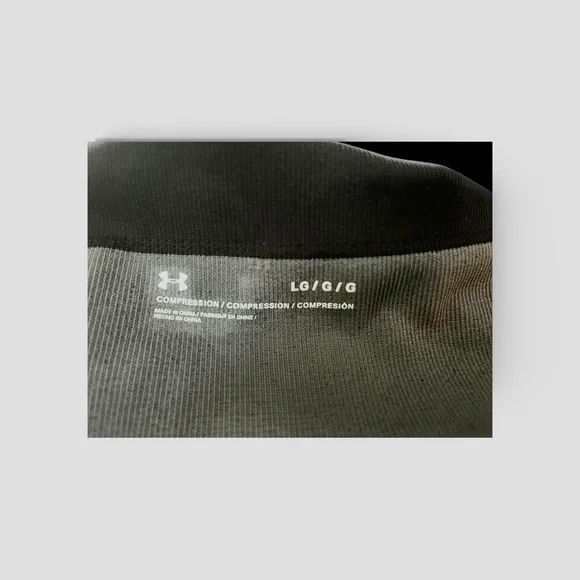 Under Armour Black Gray Compression Crossback Sports Bra - Picture 3 of 3